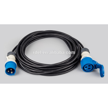 Industrial Application Pure Copper 5 Pin IP44/IP67 Extension cord